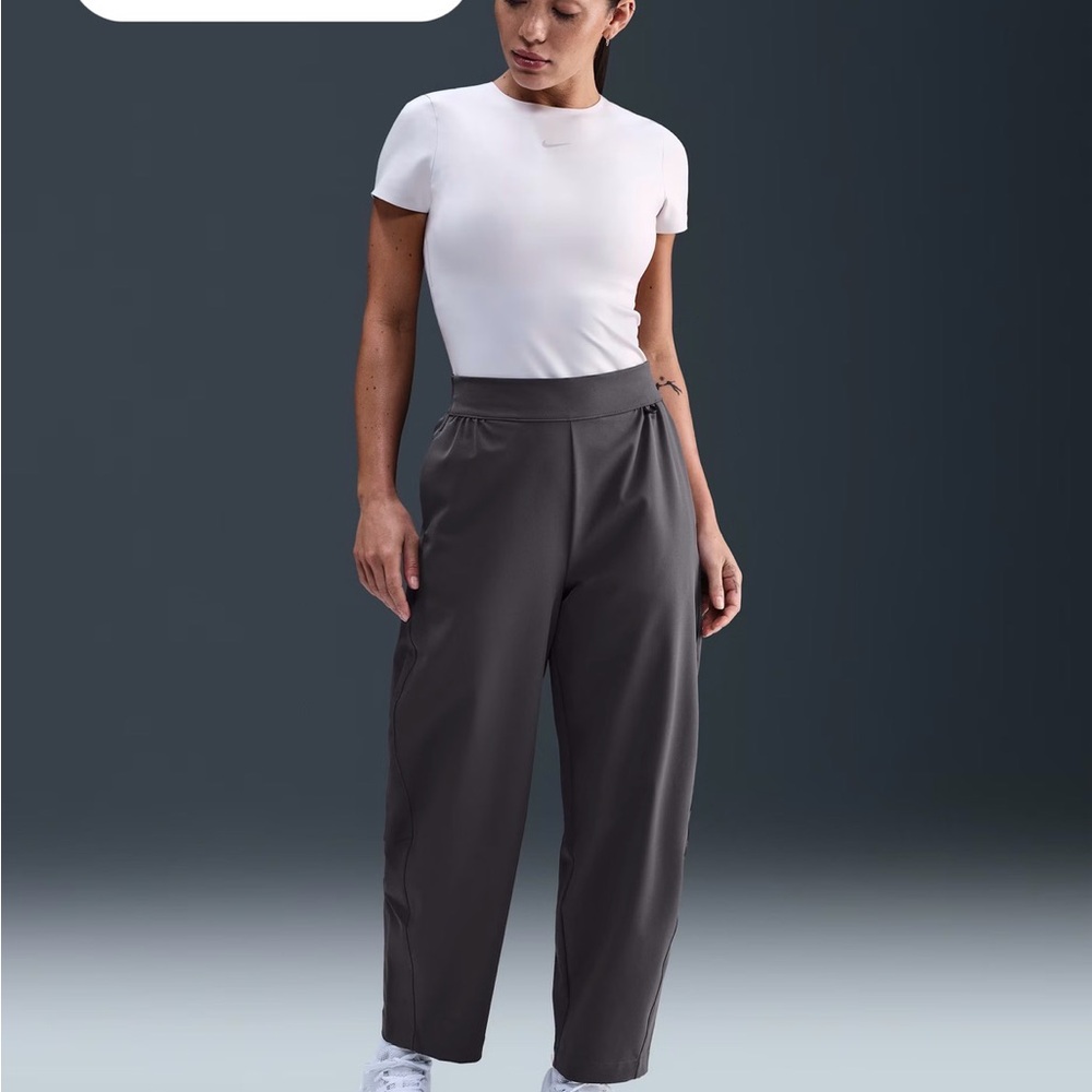 NWT Nike 24.7 PerfectStretch Women's Dri-FIT High-Waisted Barrel-Leg Trousers
